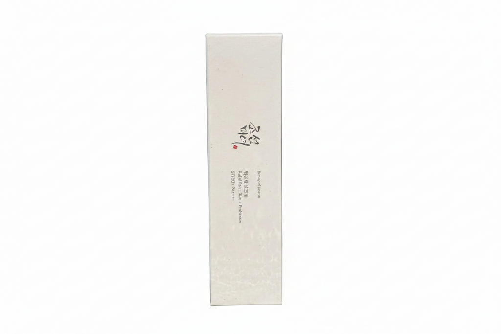 Beauty of Joseon White rectangular product packaging with text on a white background