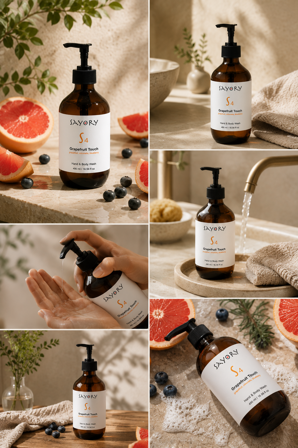 Sayory S4 Grapefruit Touch Hand & Body Wash