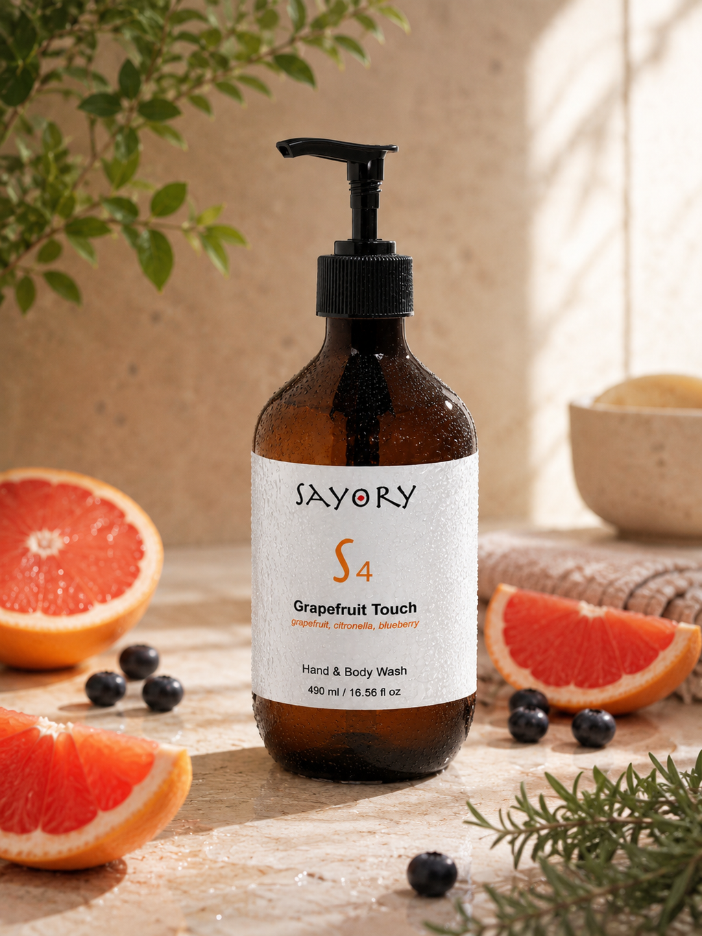 Sayory S4 Grapefruit Touch Hand & Body Wash