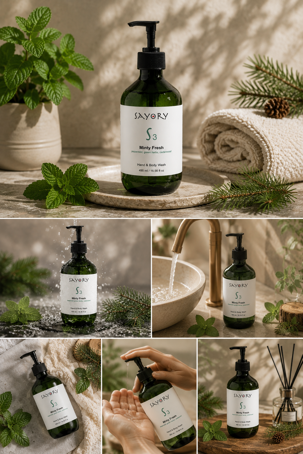 Sayory S3 Minty Fresh Hand & Body Wash