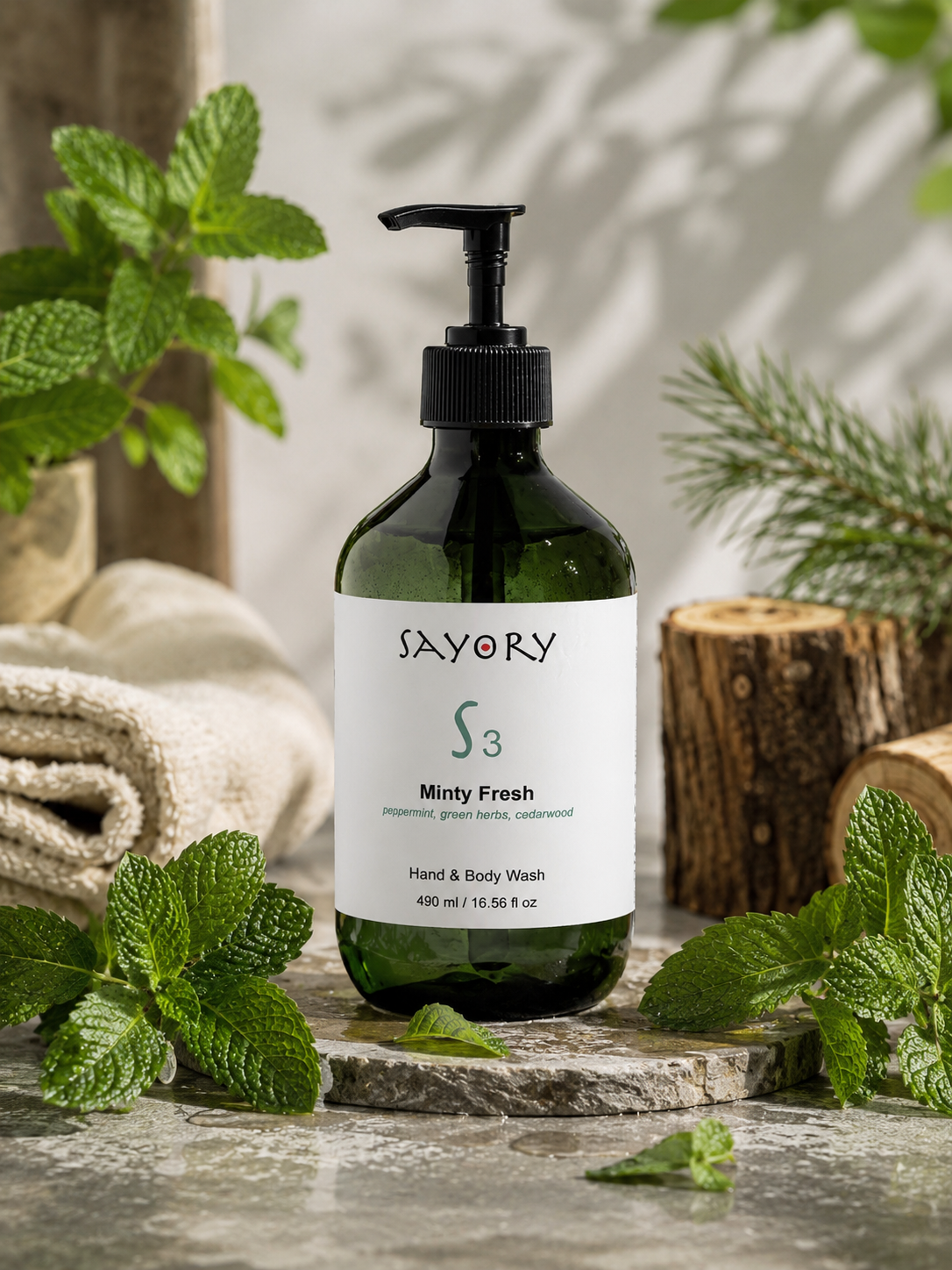 Sayory S3 Minty Fresh Hand & Body Wash