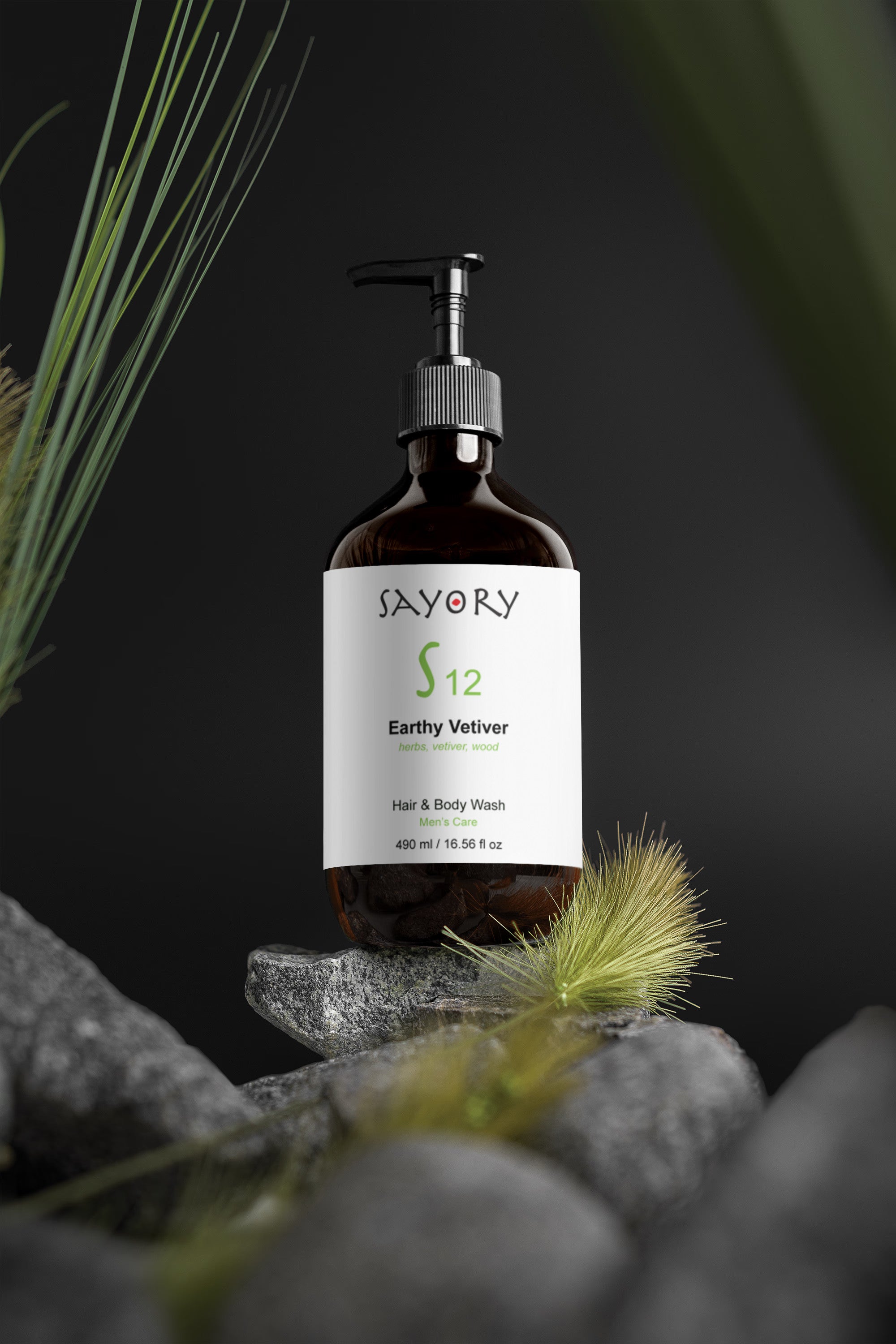 SAYORY S12 Earthy Vetiver Hair & Body Wash