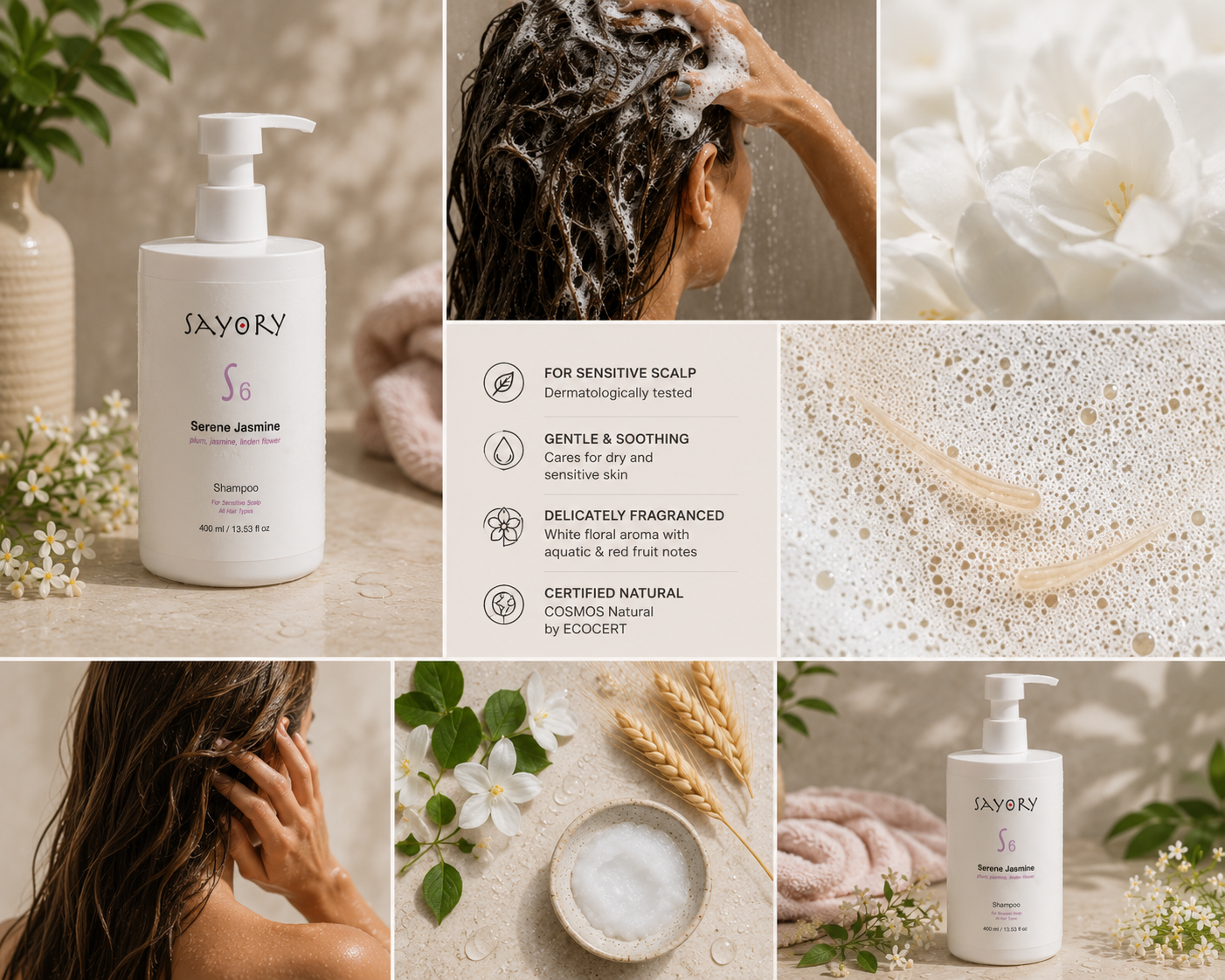 Sayory S6 Serene Jasmine Shampoo