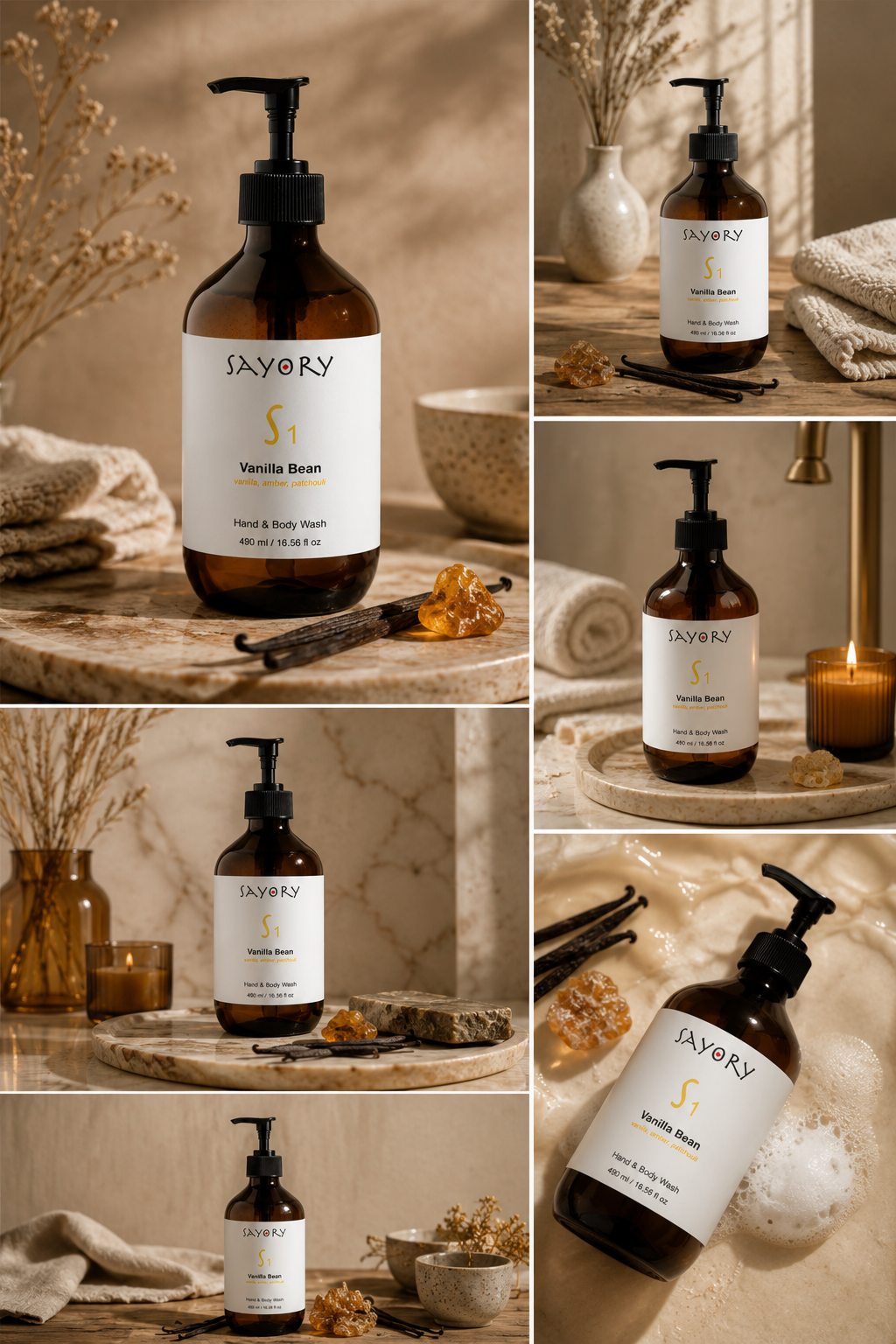 Sayory S1 Vanilla Bean Hand & Body Wash